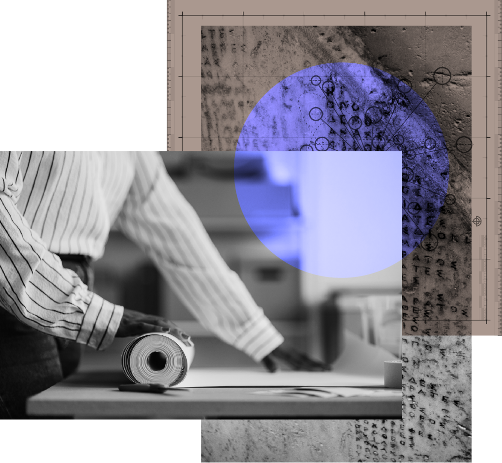 A collage of photos and textures